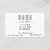 *~*の銀製のターコイズの水彩画の幾何学的なガーリー 名刺 (裏面)