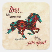 の門を開け離れた四角のステッキのように生きる スクエアシール (正面)