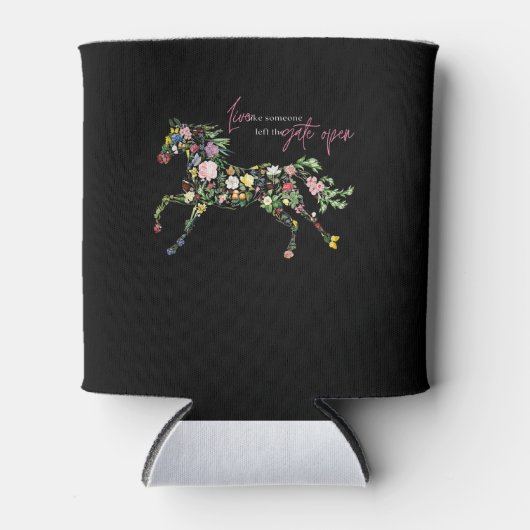 の門を開け離れた植物花のように生きる 缶クーラー (正面)