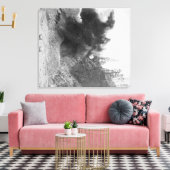 ～の間の山腹の爆破 キャンバスプリント (インサイチュ (リビング))