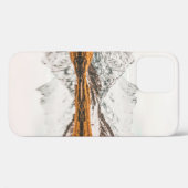 ~の間曇り空の下に雪を頂いた岩山 Case-Mate iPhoneケース (裏面 (横))
