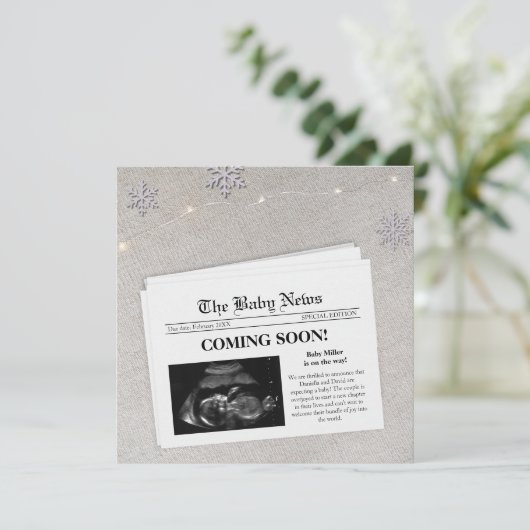 の間来もなく新聞の写真冬の妊娠 案内状 (スタンド正面)