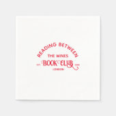 の間読のウィンズブッククラブレッドクレスト スタンダードカクテルナプキン (正面)