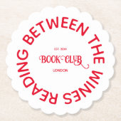 の間読のウィンズブッククラブレッドクレスト ペーパーコースター (正面)