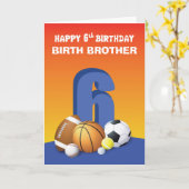 の関係カスタム誕生ブラザーボーイ6th誕生日スポ カード (黄色い花)