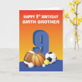 の関係カスタム誕生ブラザーボーイ9th誕生日Spo カード (黄色い花)