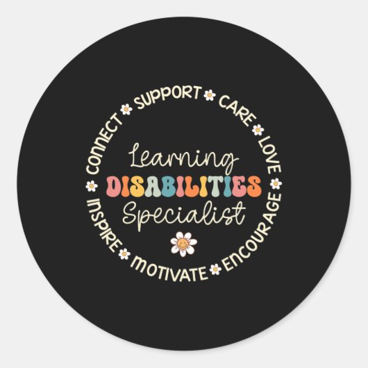 の障学害専門家の感謝の気持ち ラウンドシール (正面)