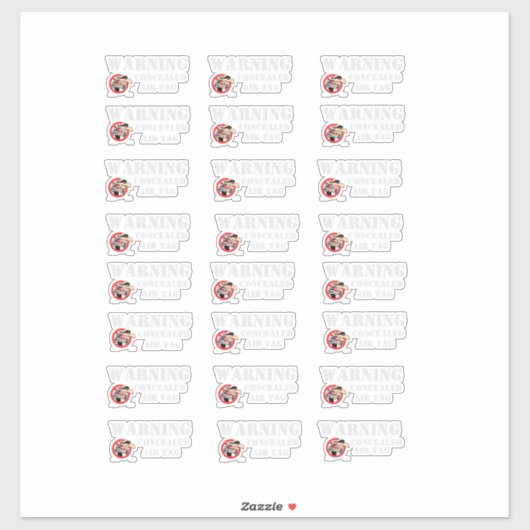 の隠警告在空気ラベルシール シール (シート)