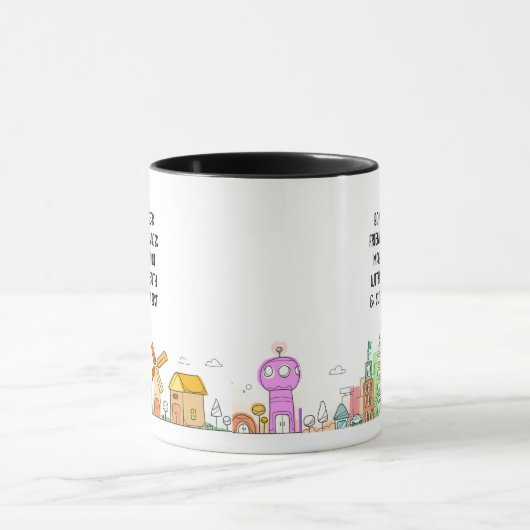 の離れギフトパーソナライズされたカントリーシティ移動 マグカップ (中央)