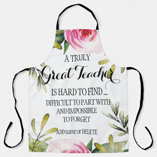 の離れ先生退職感謝ありがとう エプロン (正面)