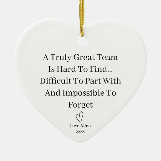 の離れ贈り物、同僚の贈り物、同僚の退職 セラミックオーナメント (正面)