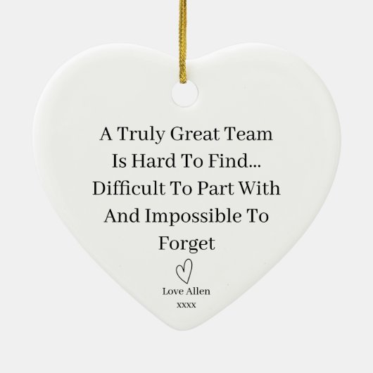 の離れ贈り物、同僚の贈り物、同僚の退職 セラミックオーナメント (裏面)