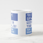 の離れ贈り物 – 新しい仕事で幸運を –  ジャンボコーヒーマグカップ (正面)