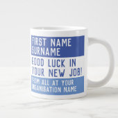 の離れ贈り物 – 新しい仕事で幸運を –  ジャンボコーヒーマグカップ (右)