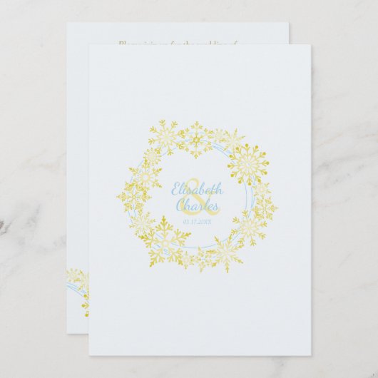 の雪インスパイアデザイン結婚 (正面/裏面)