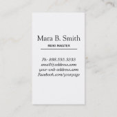 *~*の霊気のマスターの従業者の神聖な幾何学 名刺 (裏面)