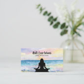 *~*の霊気のマスターの海の日の出の黙想のマッサージ 名刺 (スタンド正面)