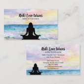 *~*の霊気のマスターの海の日の出の黙想のマッサージ 名刺 (正面/裏面)