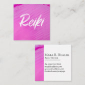 *~*の霊気のマスターの霊気の従業者の治療エネルギー スクエア名刺 (正面/裏面)