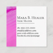 *~*の霊気のマスターの霊気の従業者の治療エネルギー スクエア名刺 (裏面)