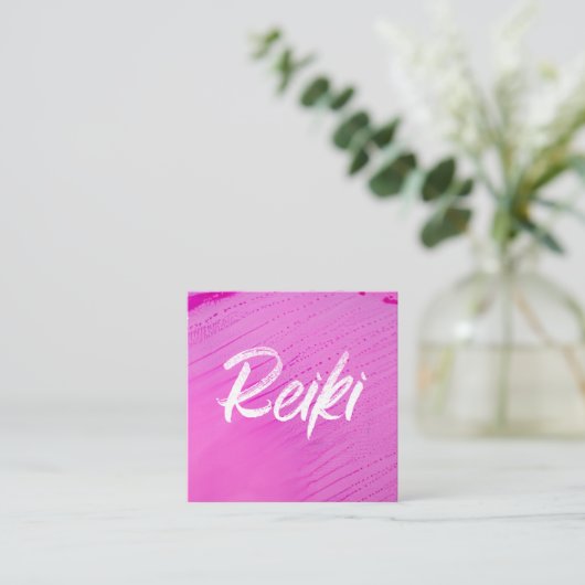 *~*の霊気のマスターの霊気の従業者の治療エネルギー スクエア名刺 (スタンド正面)