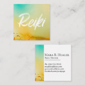 *~*の霊気のマスターの霊気の従業者エネルギー治療師 スクエア名刺 (正面/裏面)