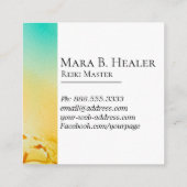 *~*の霊気のマスターの霊気の従業者エネルギー治療師 スクエア名刺 (裏面)