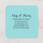 *~*の霊気のマスターまたは従業者エネルギー治療師 スクエア名刺 (裏面)