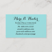 *~*の霊気のマスターまたは従業者エネルギー治療師 名刺 (裏面)