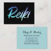 *~*の霊気のマスターまたは従業者エネルギー治療師 名刺 (正面/裏面)