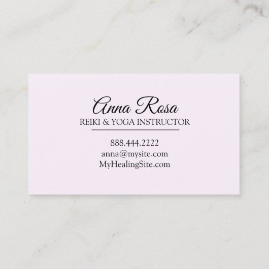 *~*の霊気のマッサージの治療の輝き光線 名刺 (裏面)