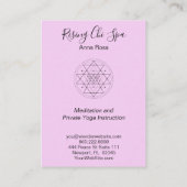 *~*の霊気のヨガの水彩画の神聖な幾何学 名刺 (裏面)