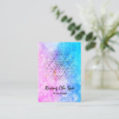 *~*の霊気のヨガの水彩画の神聖な幾何学 名刺 (スタンド正面)