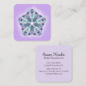 *~*の霊気のヨガ満ちている治療エネルギー治療師ライト スクエア名刺 (正面/裏面)