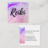 *~*の霊気の従業者の霊気のマスターの治療師の先生 スクエア名刺 (正面/裏面)