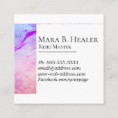 *~*の霊気の従業者の霊気のマスターの治療師の先生 スクエア名刺 (裏面)