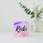 *~*の霊気の従業者の霊気のマスターの治療師の先生 スクエア名刺 (スタンド正面)