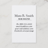 *~*の霊気の従業者またはマスターの神聖な幾何学 名刺 (裏面)