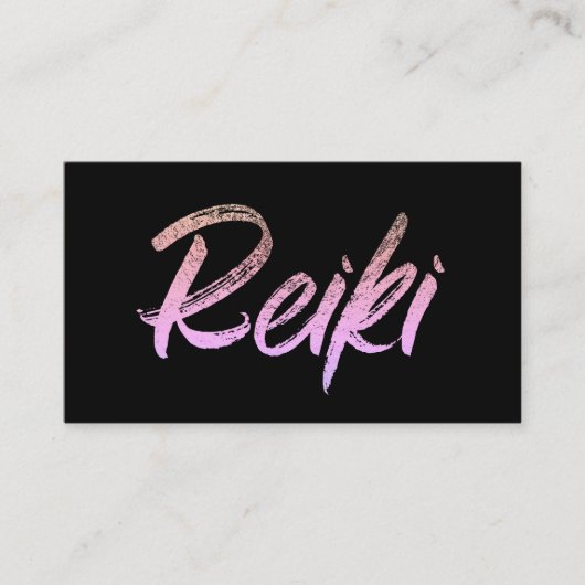 *~*の霊気の従業者またはマスターエネルギー治療師 名刺 (正面)