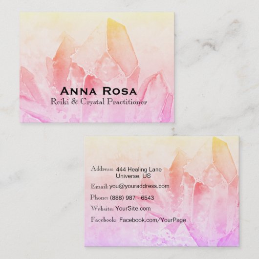 *~*の霊気の水晶ヨガの霊気のマスターエネルギー治療 名刺 (正面/裏面)