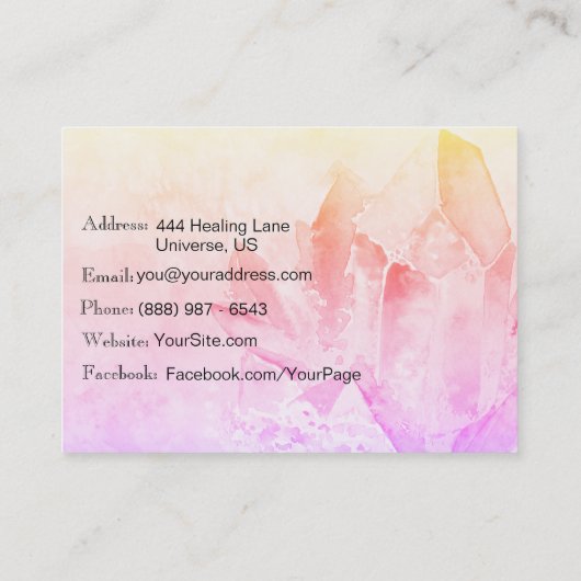 *~*の霊気の水晶ヨガの霊気のマスターエネルギー治療 名刺 (裏面)