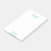 *~*の霊気の虹色の青緑及びターコイズ ポストイット (アングル)