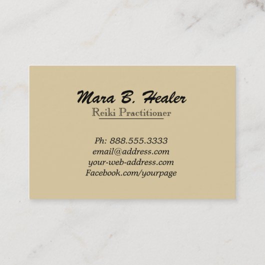 *~*の霊気の金ゴールドホイルは治療の放射を渡します 名刺 (裏面)