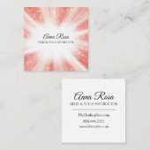 *~*の霊気エネルギー治療の破烈の軽い労働者 スクエア名刺 (正面/裏面)