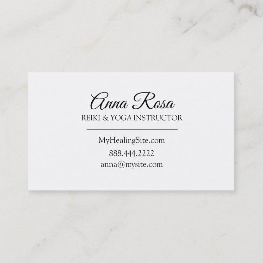 *~*の霊気エネルギー治療の輝き光線 名刺 (裏面)