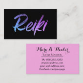 *~*の霊気エネルギー治療師の従業者かマスター 名刺 (正面/裏面)