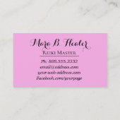 *~*の霊気エネルギー治療師の従業者かマスター 名刺 (裏面)