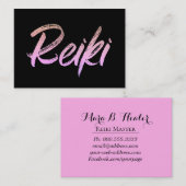 *~*の霊気エネルギー治療師の従業者かマスター 名刺 (正面/裏面)