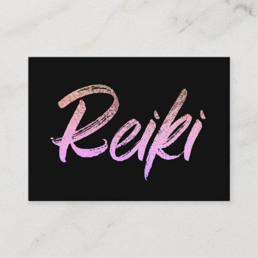 *~*の霊気エネルギー治療師の従業者かマスター 名刺 (正面)