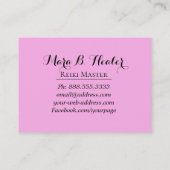 *~*の霊気エネルギー治療師の従業者かマスター 名刺 (裏面)